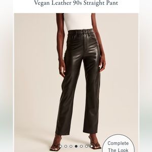 Abercrombie and Fitch Women’s 90s straight ultra high rise leather pants